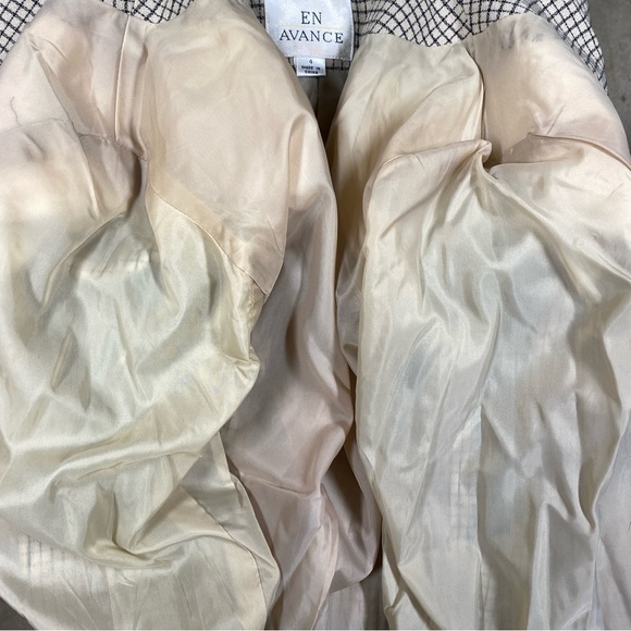 Vintage En Avance Blazer Womens Size 4 Checkered - Picture 6 of 8